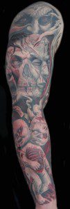 Horror sleeve ink