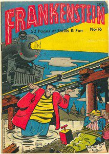 Dick Briefer cover artwork to Frankenstein No.16.