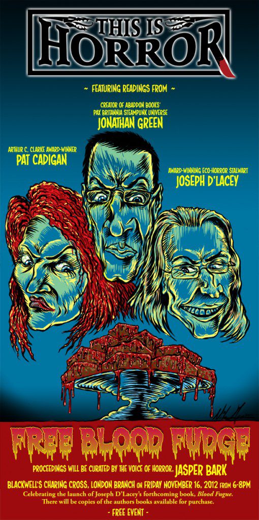 Blood Fugue event with Joseph D'Lacey, Jonathan Green, Pat Cadigan and Jasper Bark