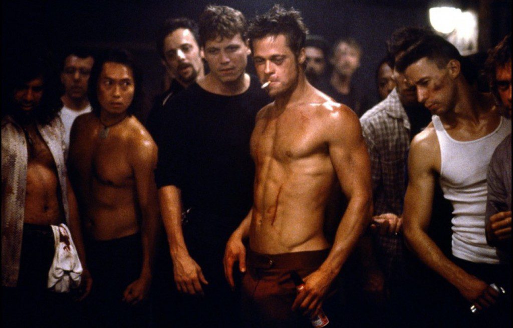 Brad Pitt Fight Club body shot
