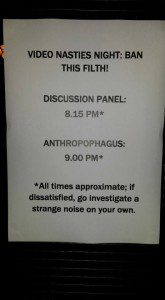 Video Nasties line-up