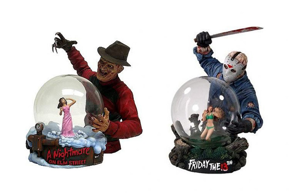 Freddy Krueger and Jason Voorhees Snow-globes
