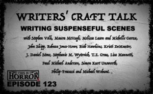 TIH 123 Writers' Craft Talk- Writing Suspenseful Scenes with 16 Writers